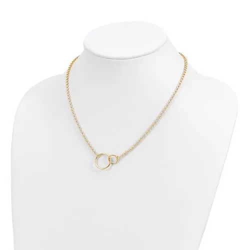 10K Yellow Gold Linked Circle Necklace