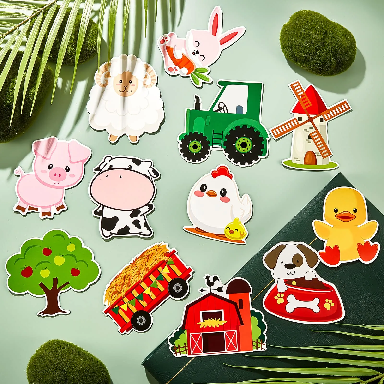 12 Pieces Holidays Refrigerator Magnets Car Stickers Festival Dishwasher Refrigerator Decorative Magnetic Stickers for Valentine's Day Mardi Gras Shamrock St. Patrick's Day Easter (Animal Style)