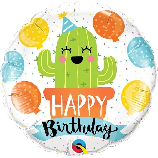 18" Birthday Party Cactus Foil Balloon