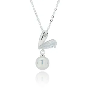 2 Halves Heart Pearl Necklace