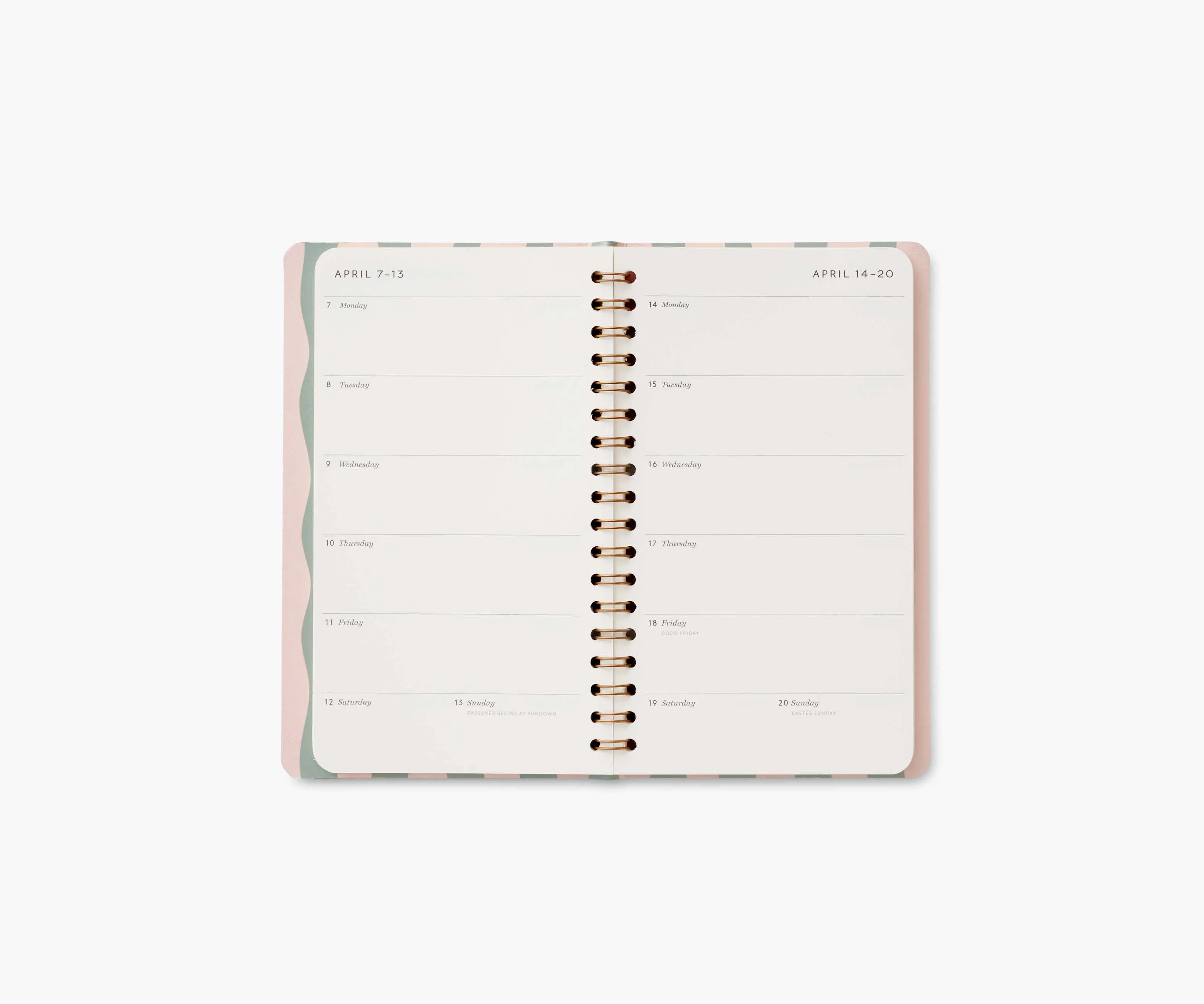 2025 12-Month Spiral Pocket Planner - Roses