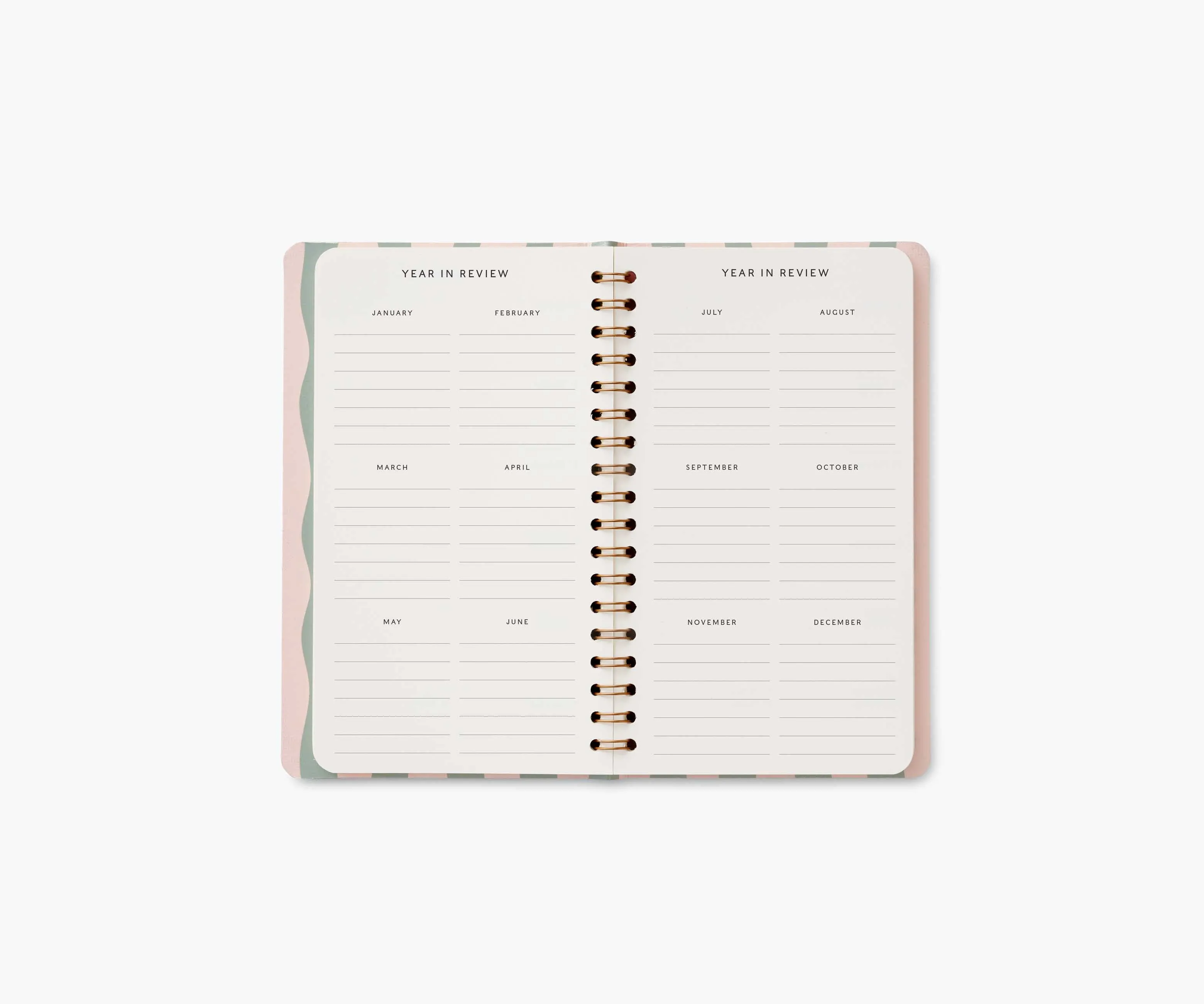 2025 12-Month Spiral Pocket Planner - Roses