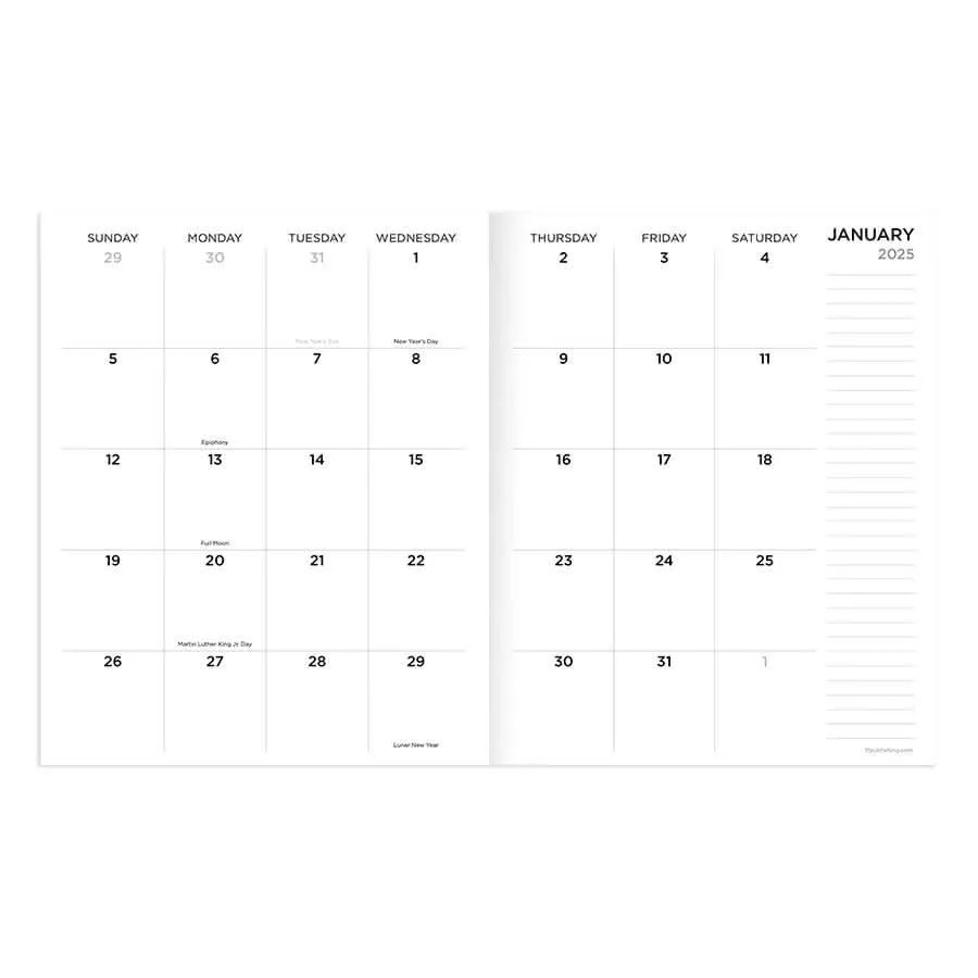 2025 Color Stacks Medium Monthly Planner