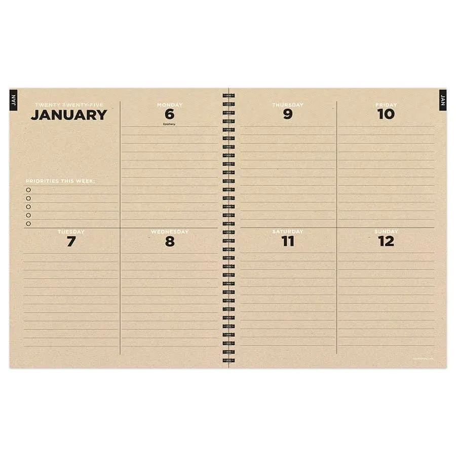 2025 Geometric Large Weekly Monthly Planner