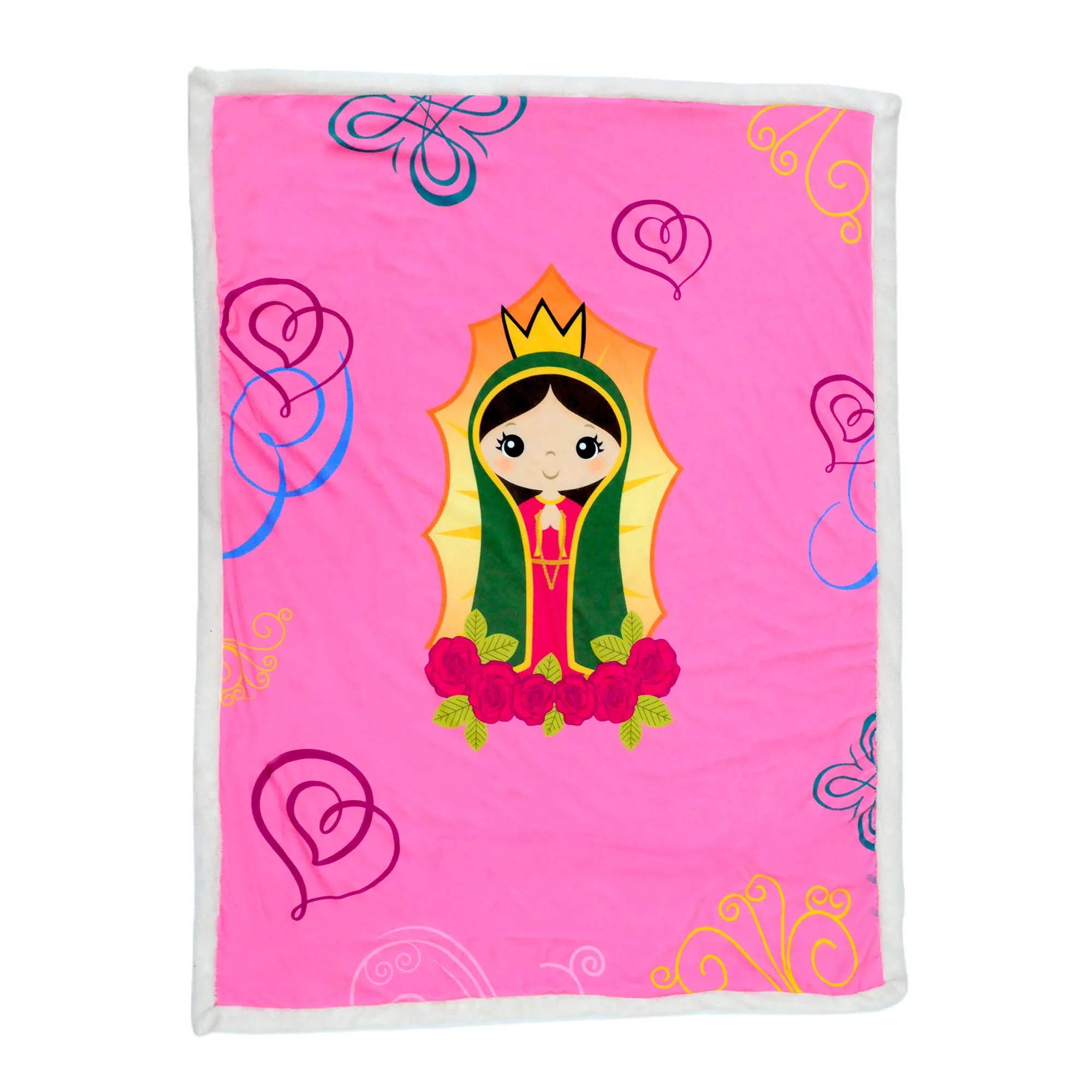 50" X 40" Virgen de Guadalupe Blanket (62312)