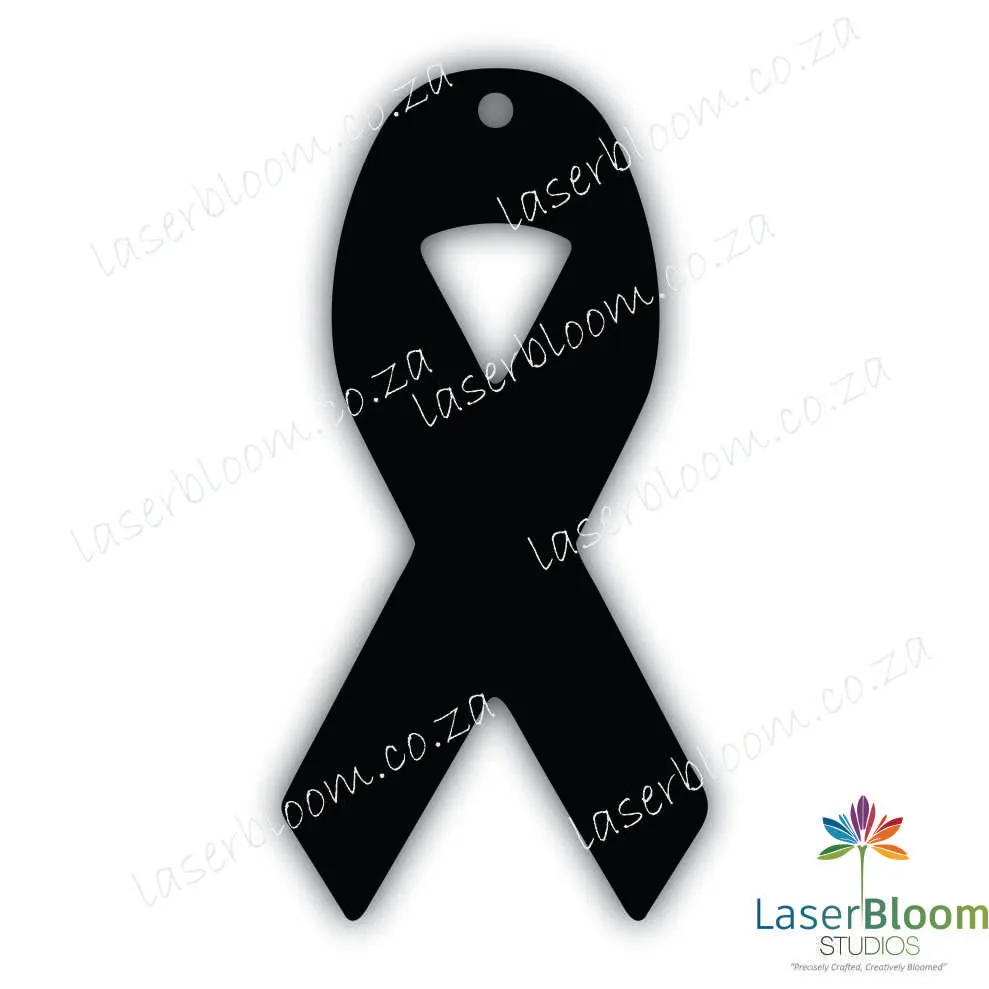 Acrylic Blank Awareness Ribbon ~ Select Your Thickness (1.5mm, 2mm, 3mm)