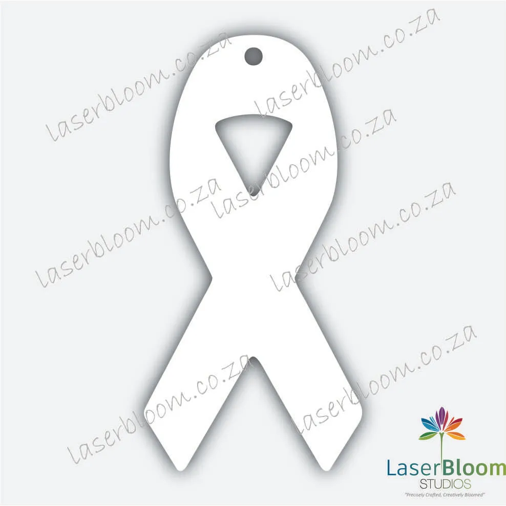 Acrylic Blank Awareness Ribbon ~ Select Your Thickness (1.5mm, 2mm, 3mm)