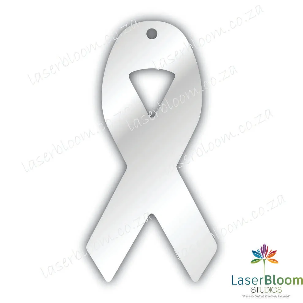 Acrylic Blank Awareness Ribbon ~ Select Your Thickness (1.5mm, 2mm, 3mm)