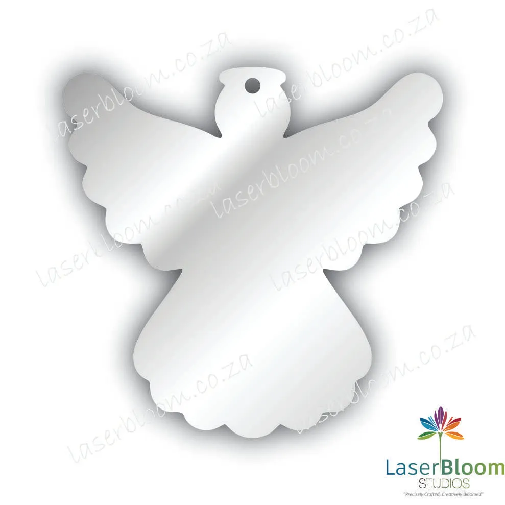 Acrylic Blank Christmas Angel-Select Your Thickness (1.5mm, 2mm, 3mm)