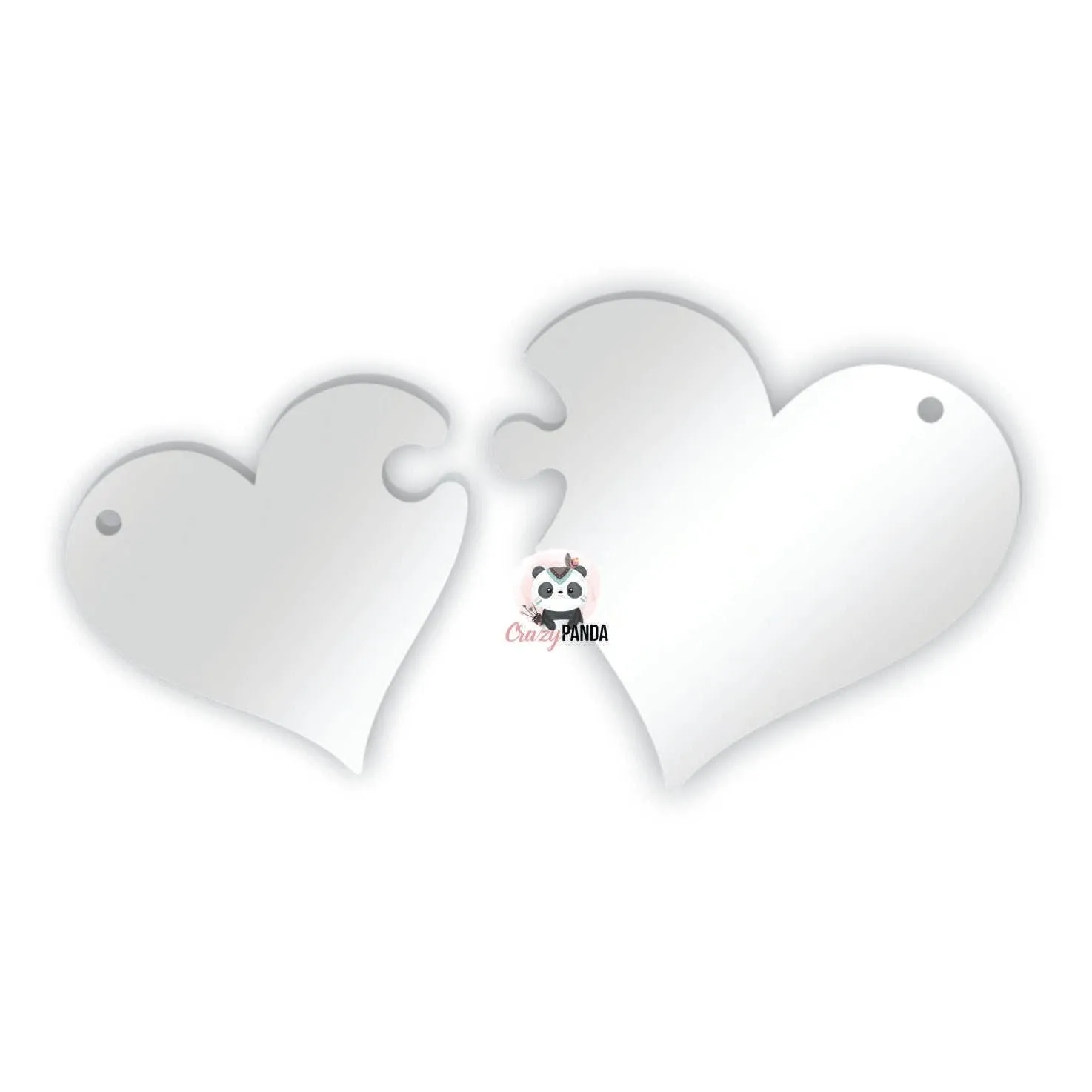 Acrylic Blank Clear Heart Me & You 60x105x3mm