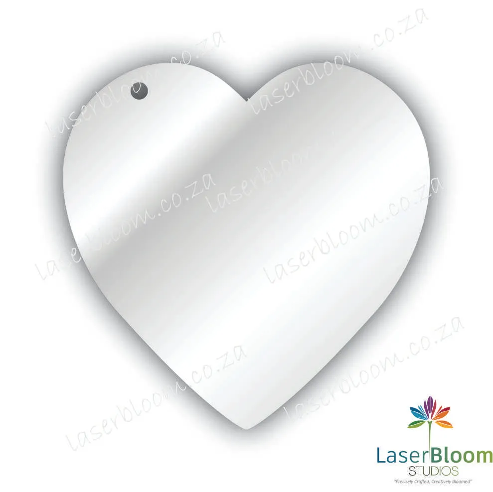 Acrylic Blank Heart- Select Your Thickness (1.5mm, 2mm, 3mm)