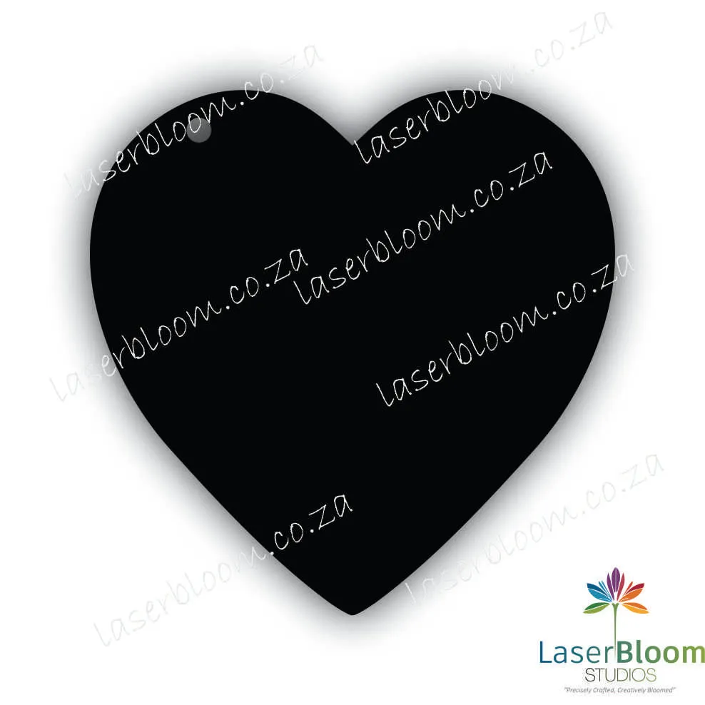 Acrylic Blank Heart- Select Your Thickness (1.5mm, 2mm, 3mm)