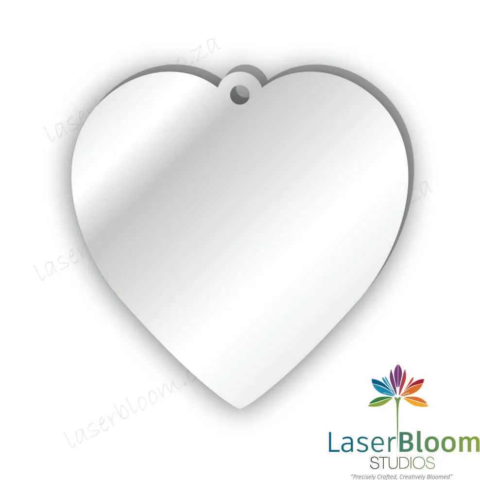 Acrylic Blank Heart- Select Your Thickness (1.5mm, 2mm, 3mm)