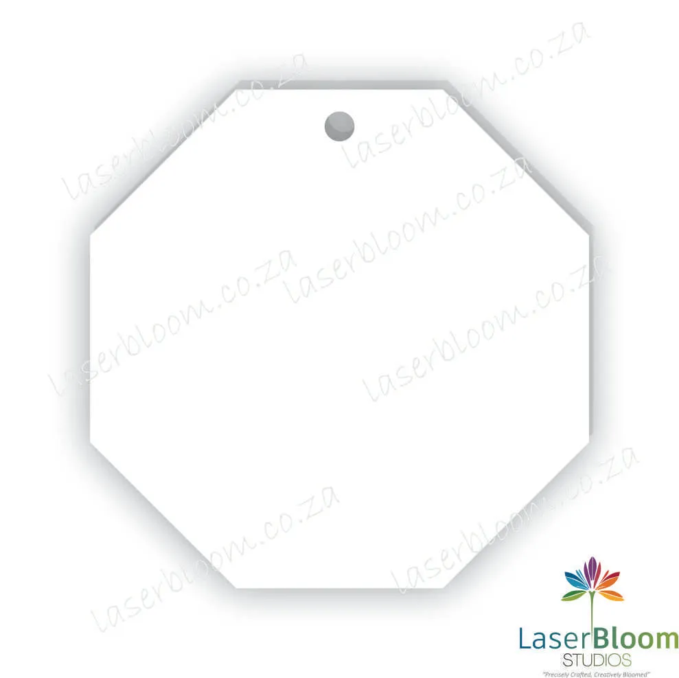 Acrylic Blank Octagon- Select Your Thickness (1.5mm, 2mm, 3mm)