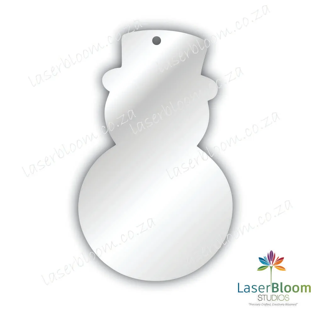 Acrylic Blank Snowman- Select Your Thickness (1.5mm, 2mm, 3mm)