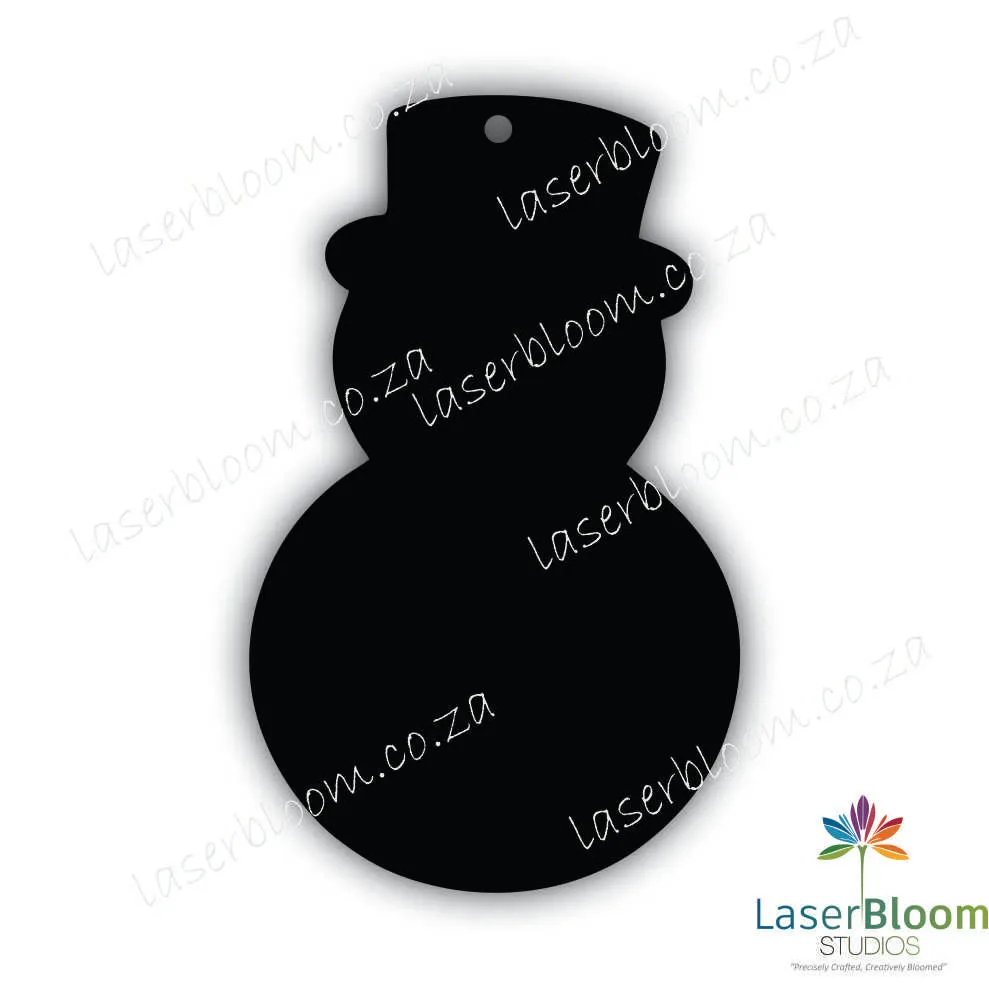 Acrylic Blank Snowman- Select Your Thickness (1.5mm, 2mm, 3mm)