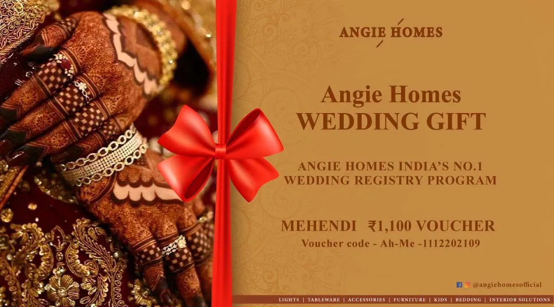 Angie Homes Wedding Mehendi Gift Voucher Bridal Occasion