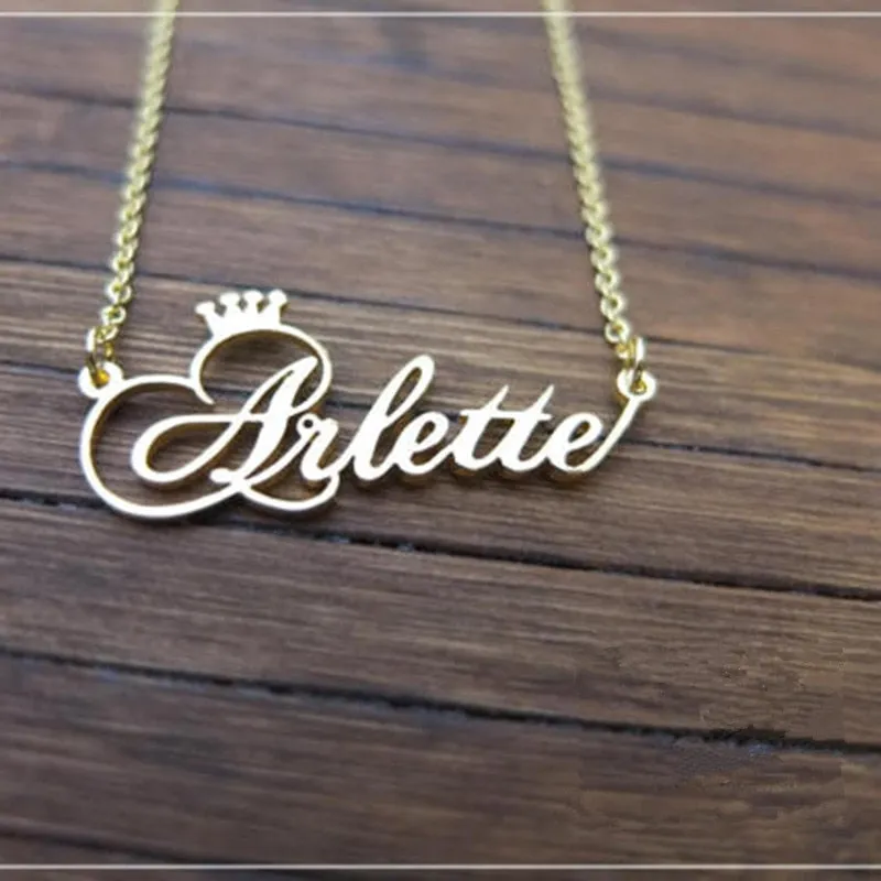 Anklet Bracelet With Name & Crown- Christmas Gifts For Girlfriend