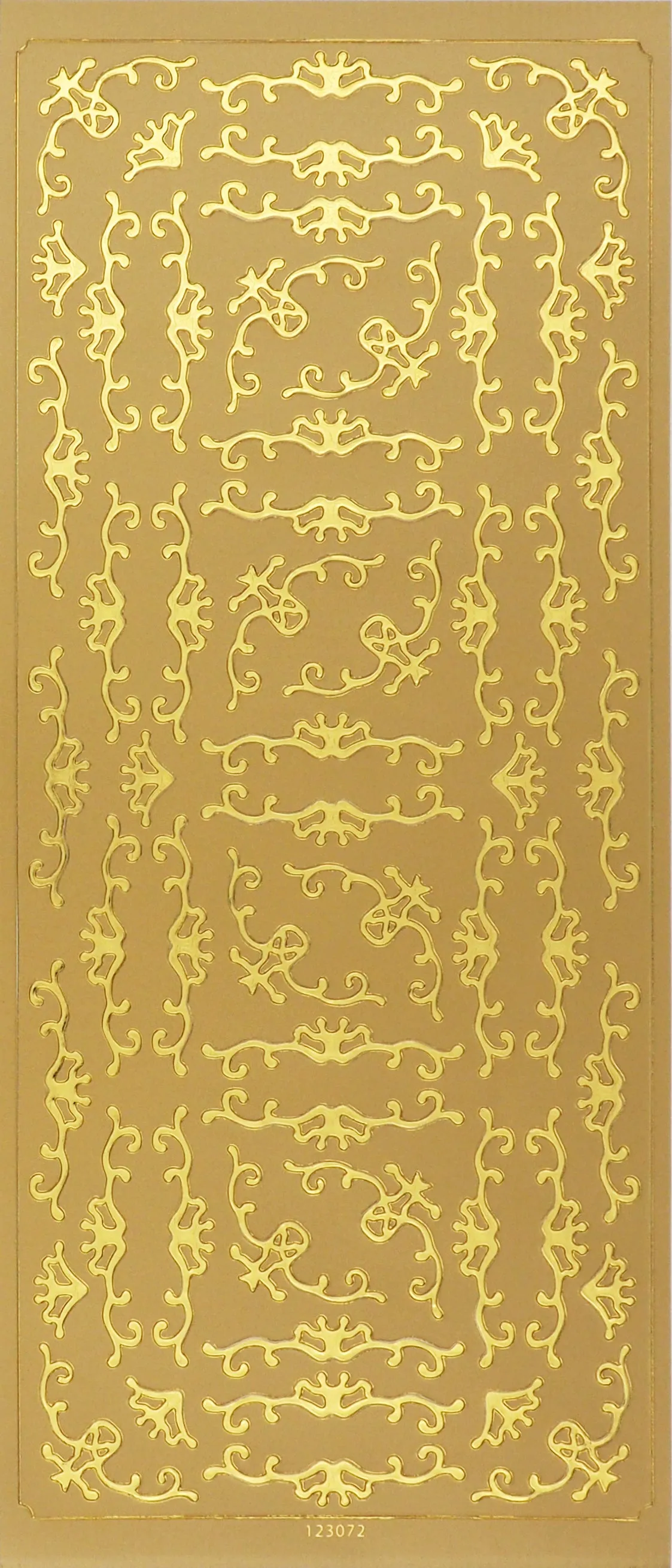 Arbee Foil Stickers Corners Scroll, Gold