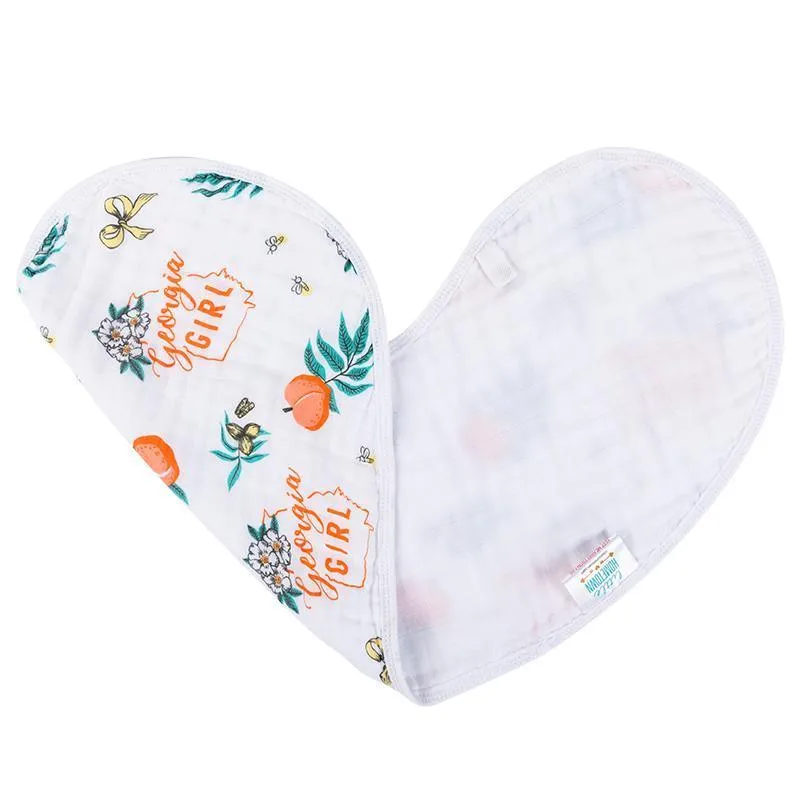 Baby Burp Cloth & Bib Combo: Georgia Girl