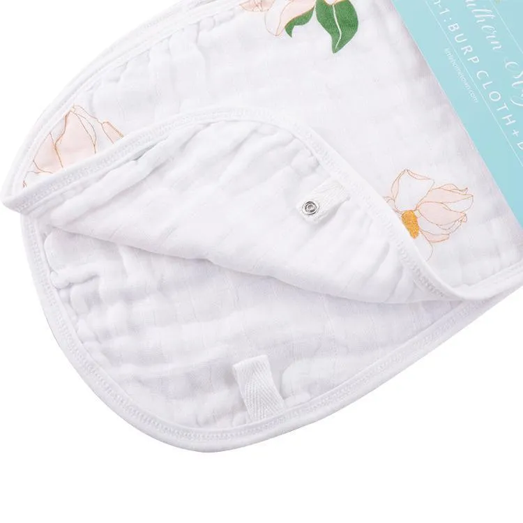 Baby Burp Cloth & Bib Combo: Southern Magnolia