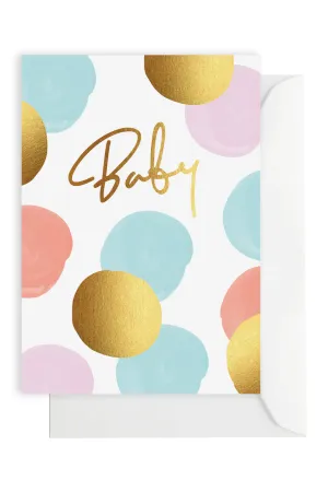 Baby Dots Multi Colour Greeting Card