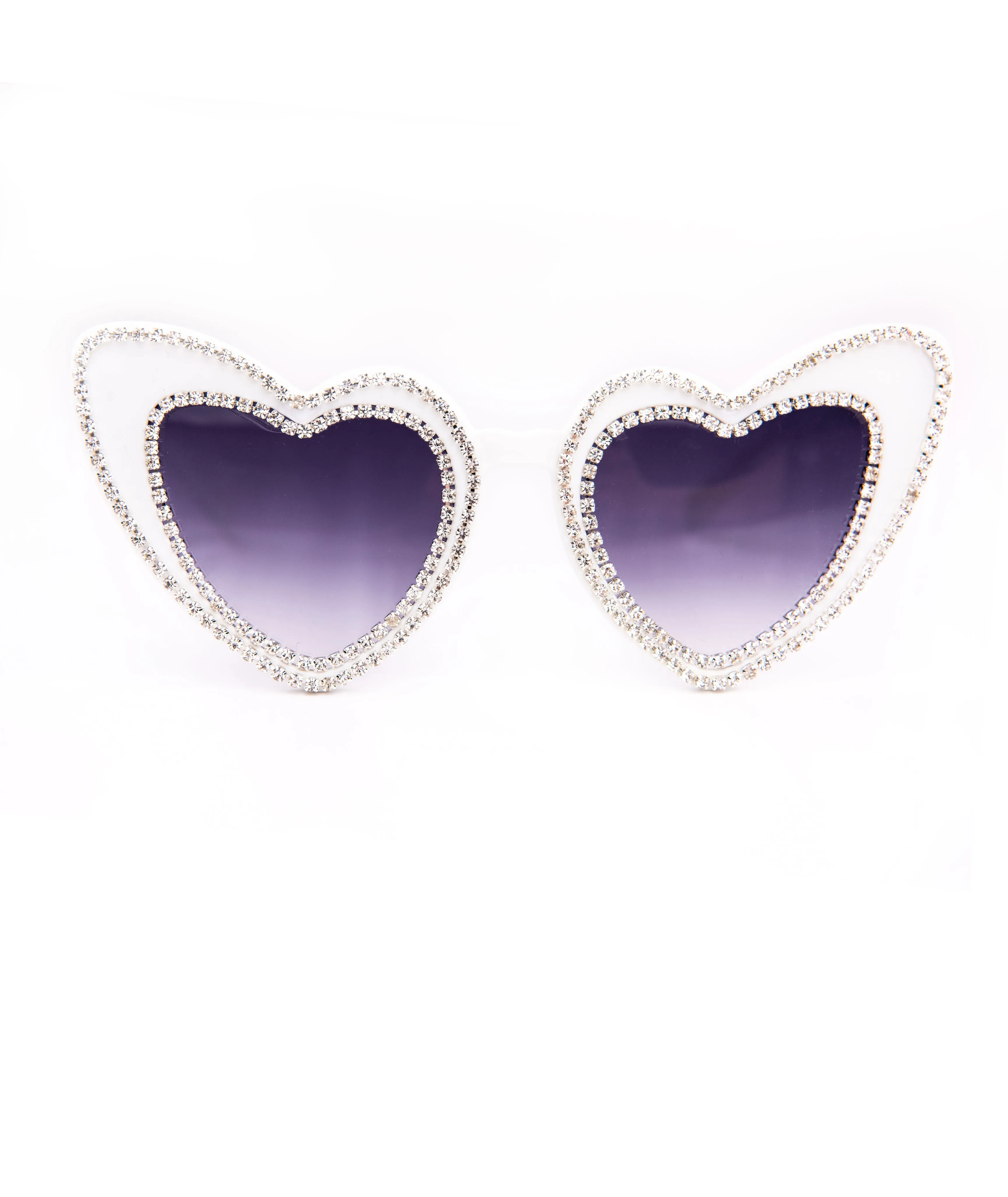 Bari Lynn Large Crystal Heart Sunnies