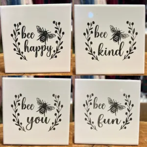 Bee Lover Tile Coasters