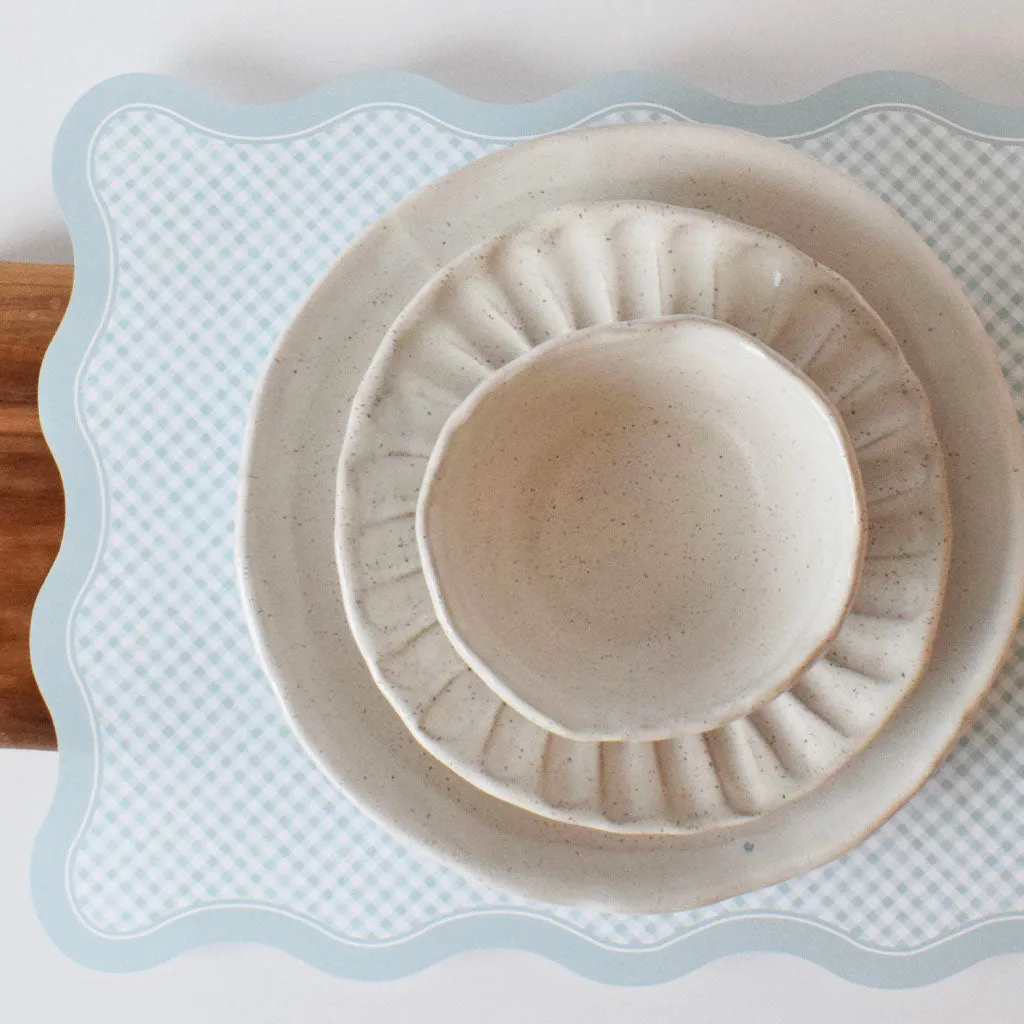 Blue Gingham Paper Placemats