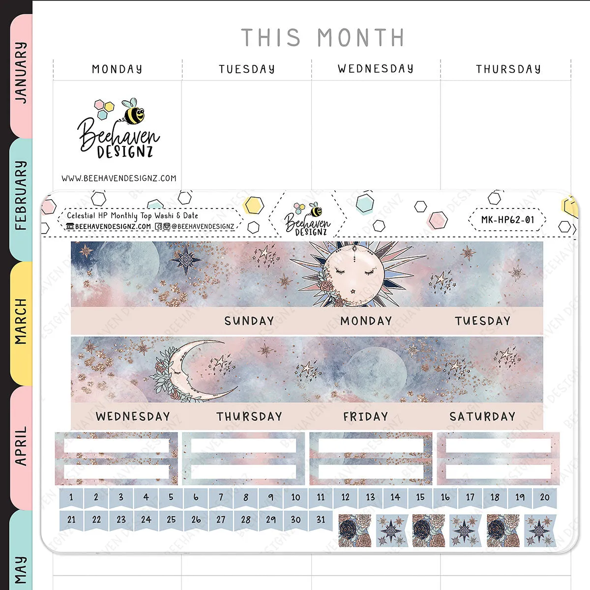 Celestial Happy Planner Monthly Kit