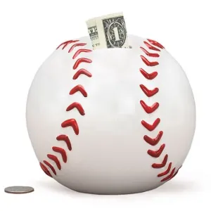 Ceramic Baseball Bank