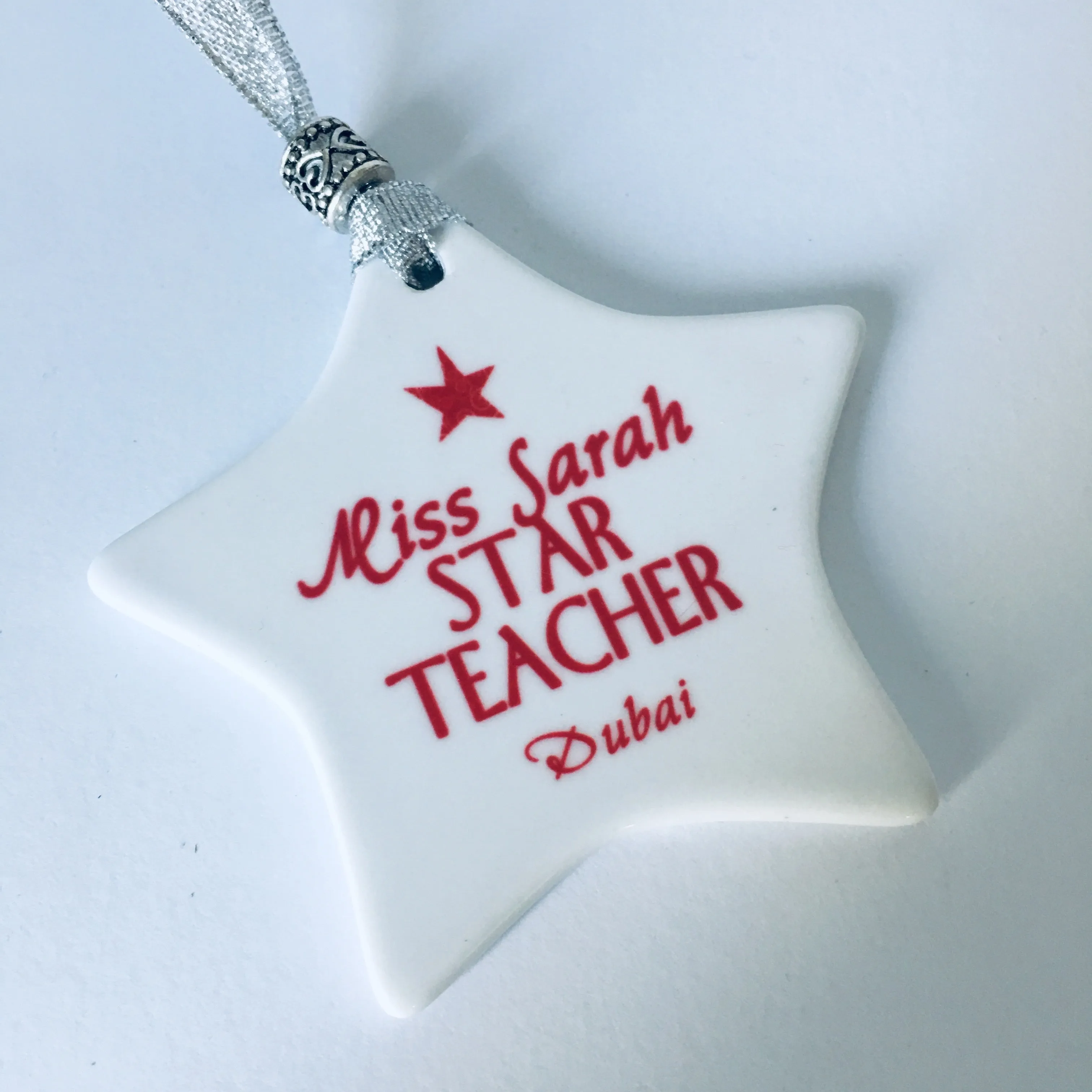 Ceramic Star Tree Decorations – Personalised