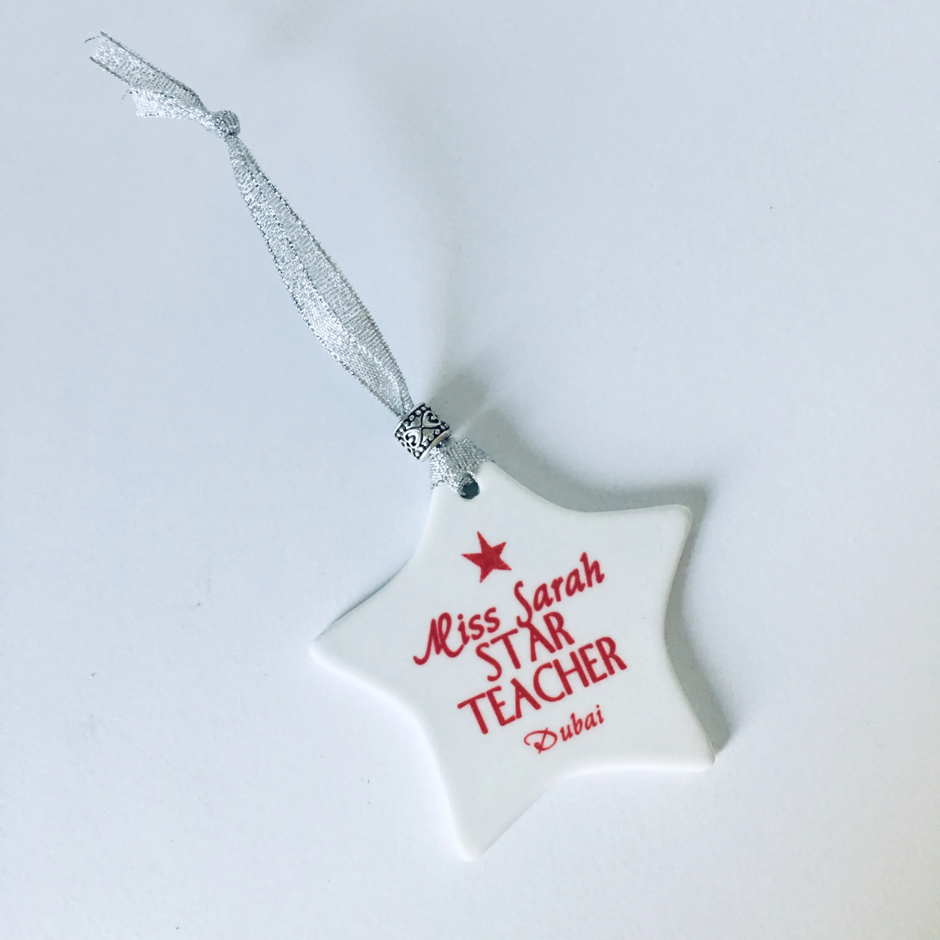 Ceramic Star Tree Decorations – Personalised