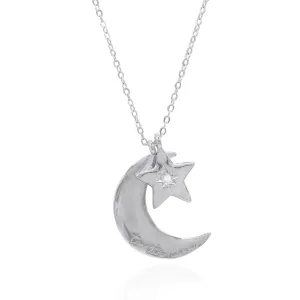 Cherish To The Moon & Back Necklace | 925 Sterling Silver