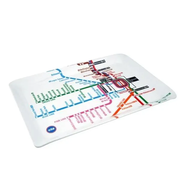 Chicago L Train CTA Map Plate