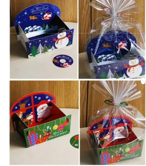 Christmas Hamper Gift box (red,green & Blue) x 10 pcs