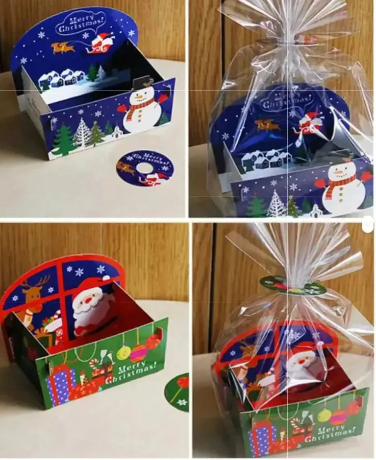 Christmas Hamper Gift box (red,green & Blue) x 10 pcs