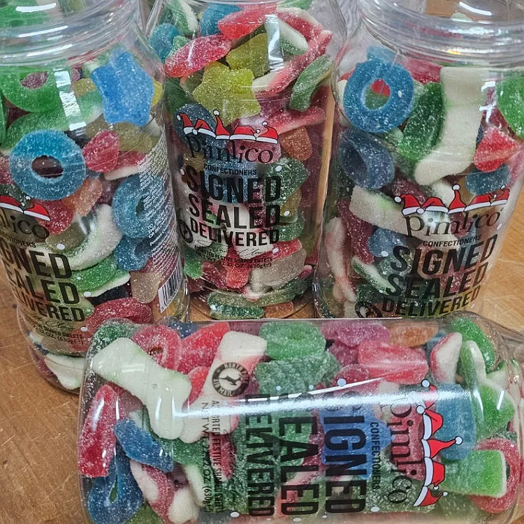 CONFECTIONERY JAR FESTIVE SOUR GUMMY JUBES