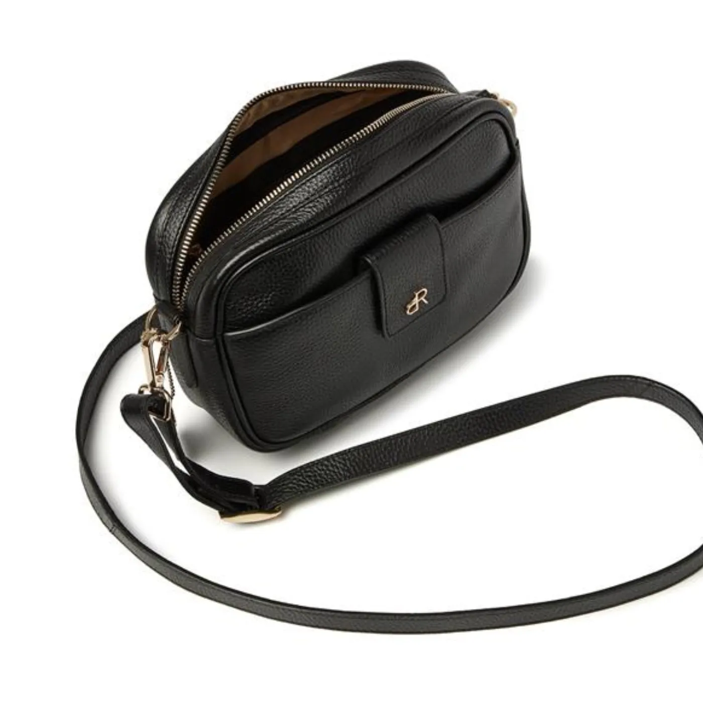 dR Amsterdam Leather Crossbody Bag | Black