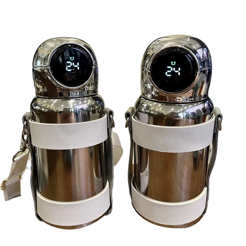 Electroplated stainless steel intelligent vacuum flask