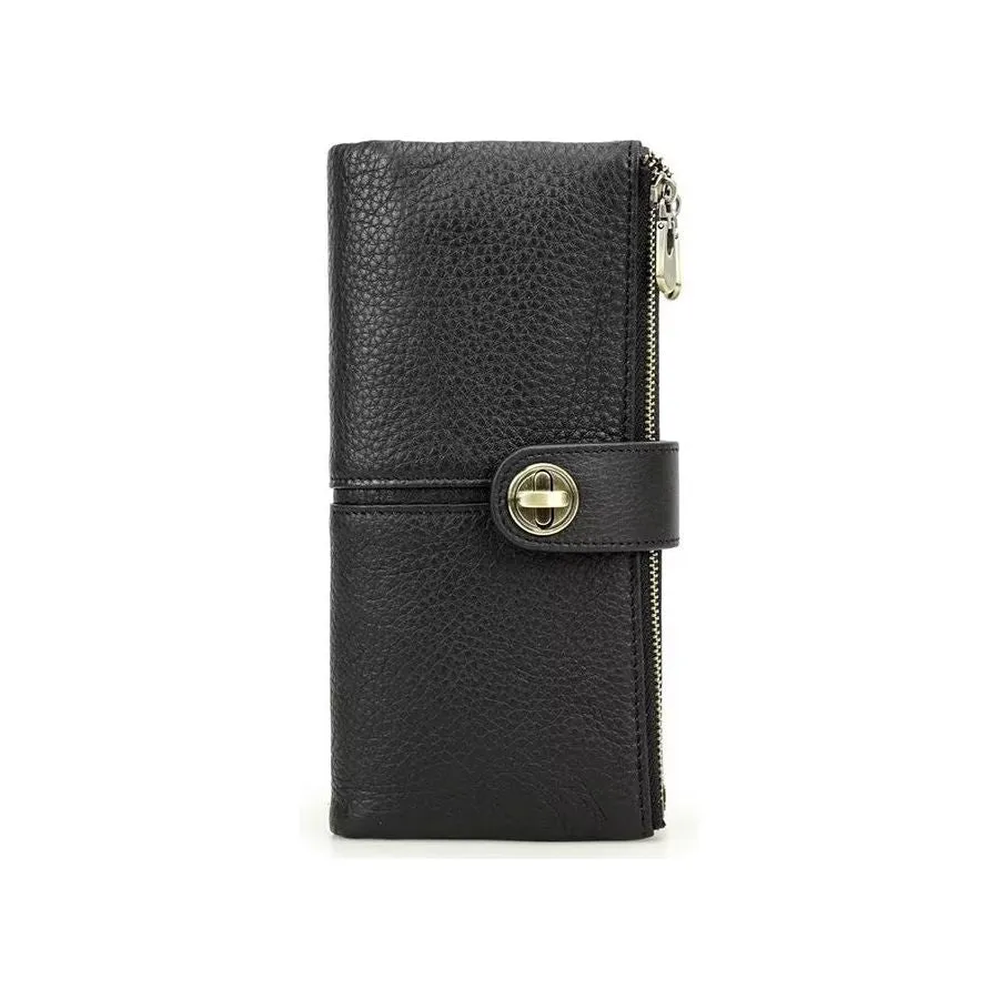 ElegantCow RFID Long Zipper Clutch Wallet