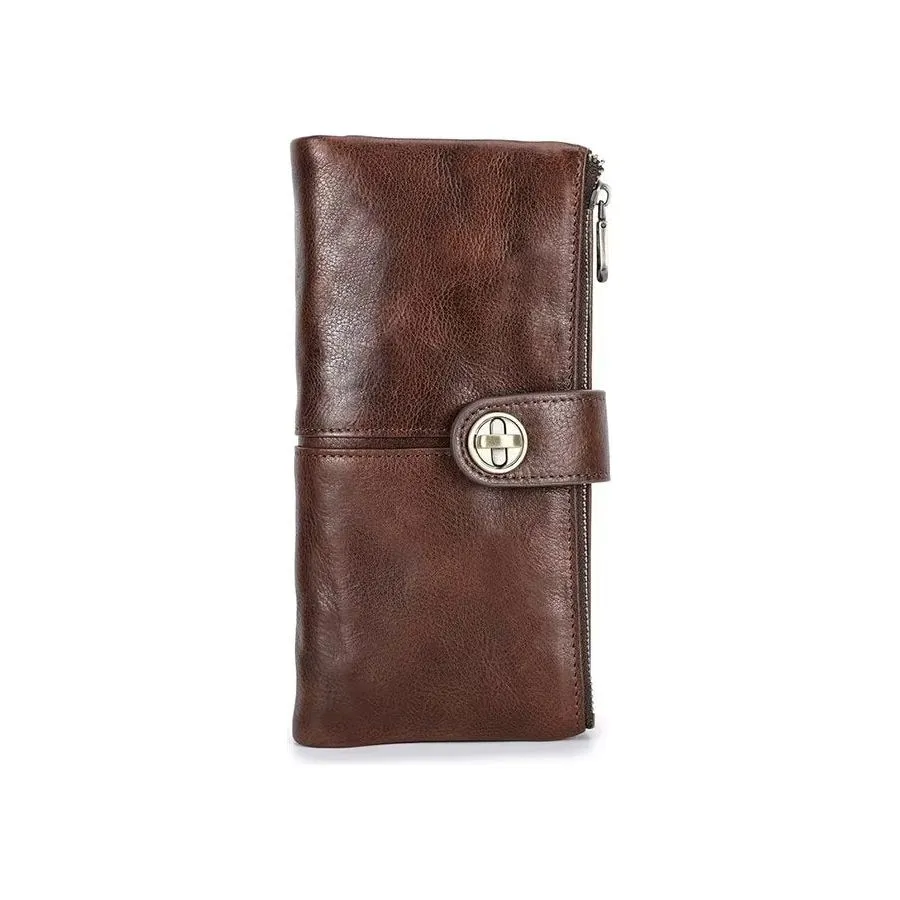 ElegantCow RFID Long Zipper Clutch Wallet