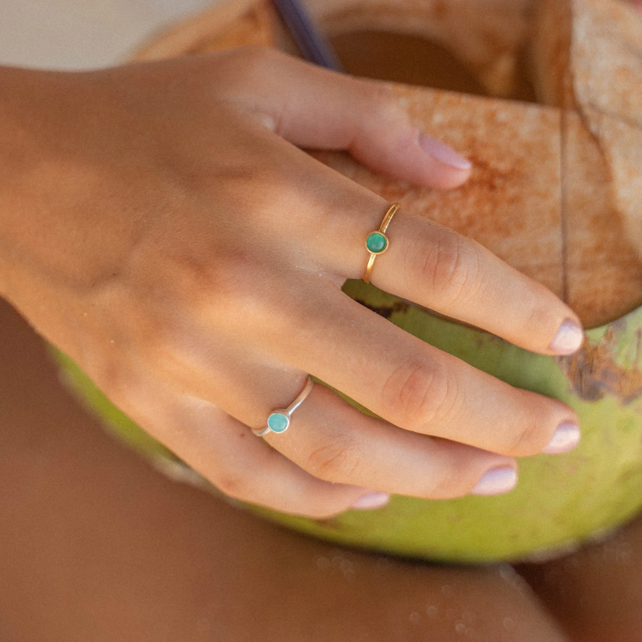 Gemstone Adjustable Ring