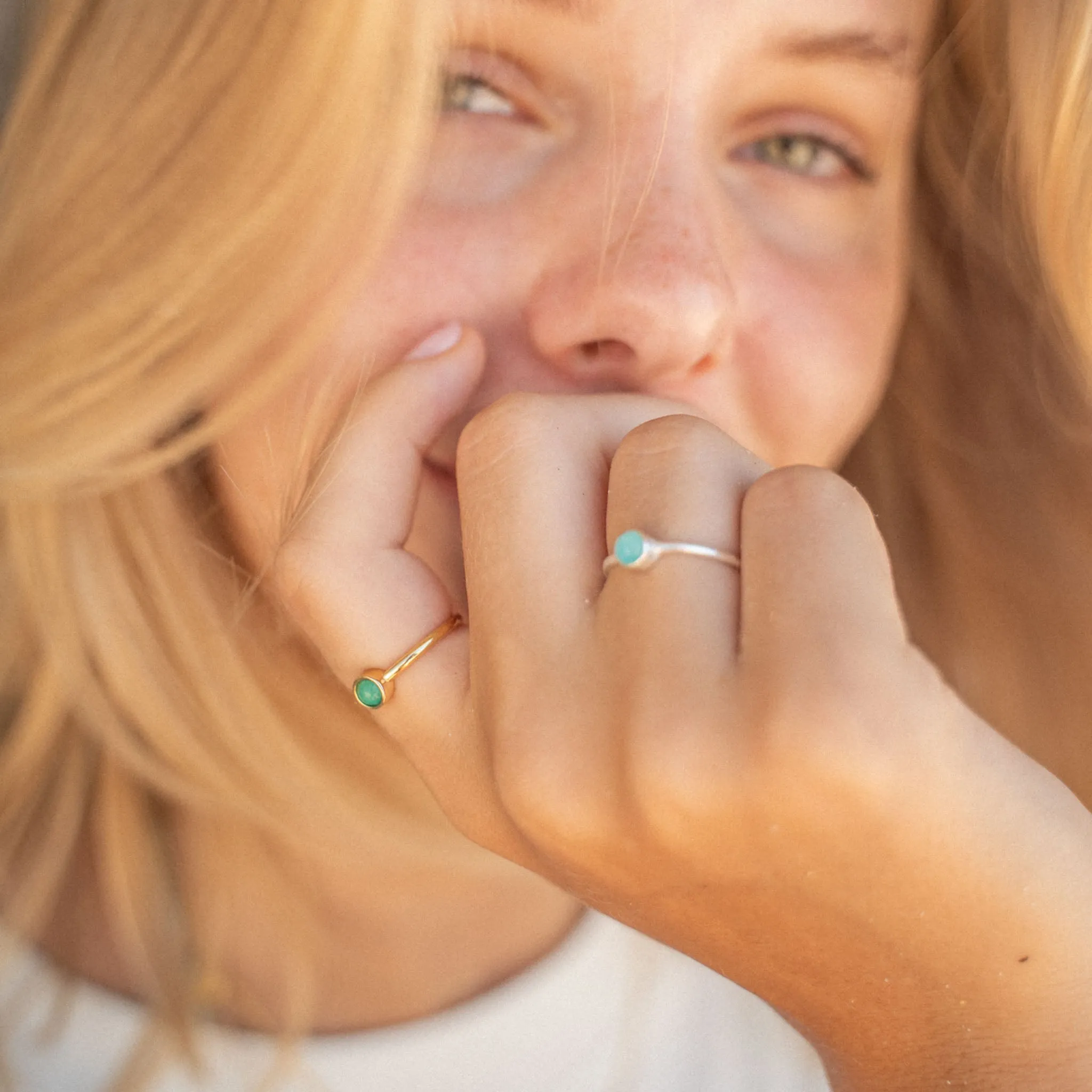 Gemstone Adjustable Ring