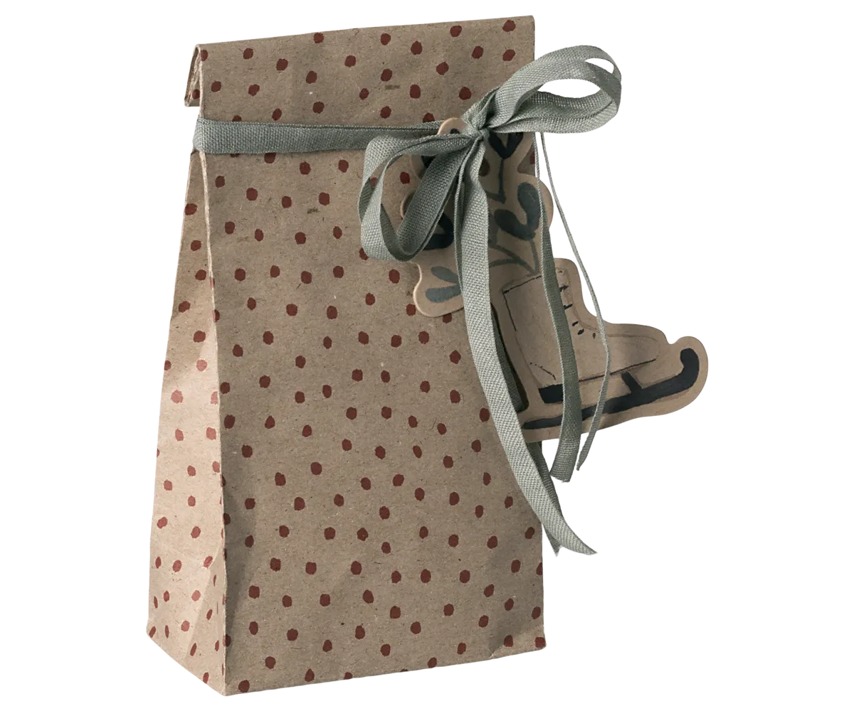 Gift bag, Polka red - Micro