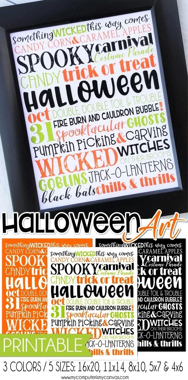 Halloween {October} SUBWAY ART PRINTABLE