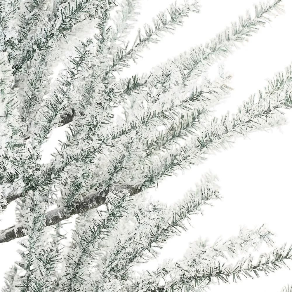 Holiday Time Snow Capped Green Fir Tree With Burlap Base