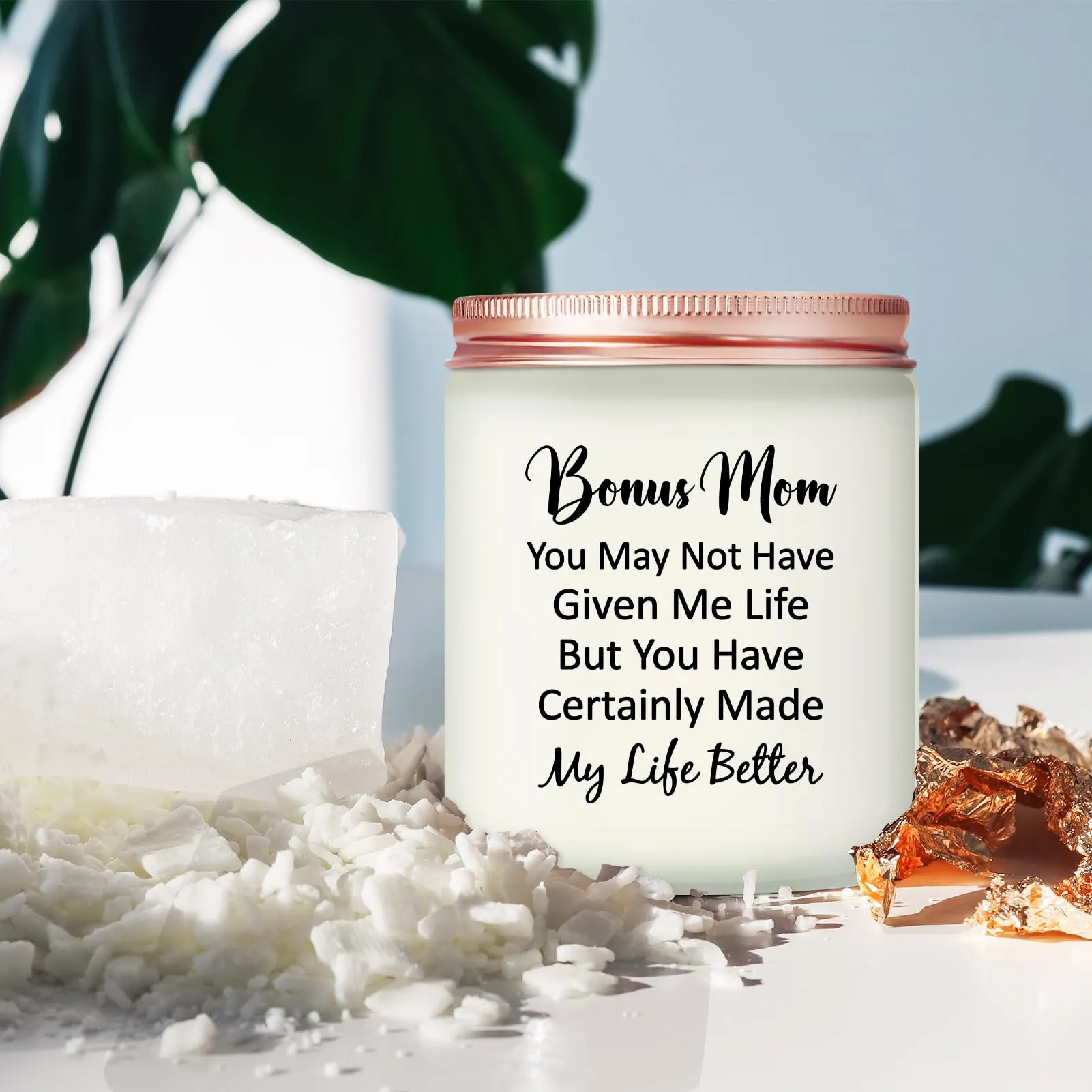 KOYFOYO Bonus Mom Mothers Day Gifts - Bonus Mom Gifts from Daughter - Christmas Birthday Gifts for Bonus Mom from Son - Bonus Mom Candle Gifts for Stepmom