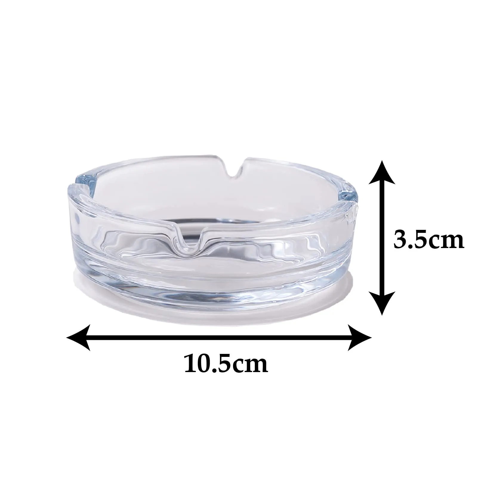 Kuber Industries Decorative Ash tray Stylish|Round Shape Pack of 2 (Transparent)