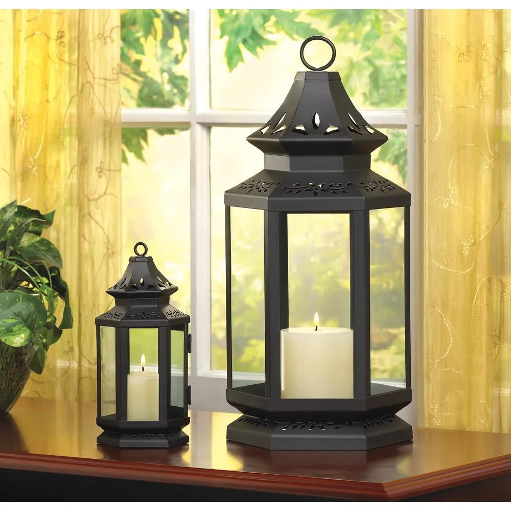 Large Black Stagecoach Lantern